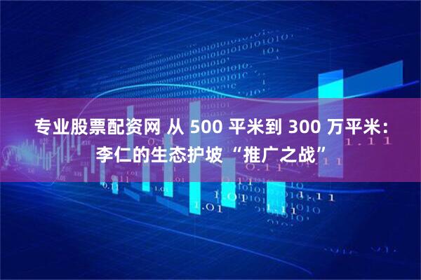 专业股票配资网 从 500 平米到 300 万平米：李仁的生态护坡 “推广之战”